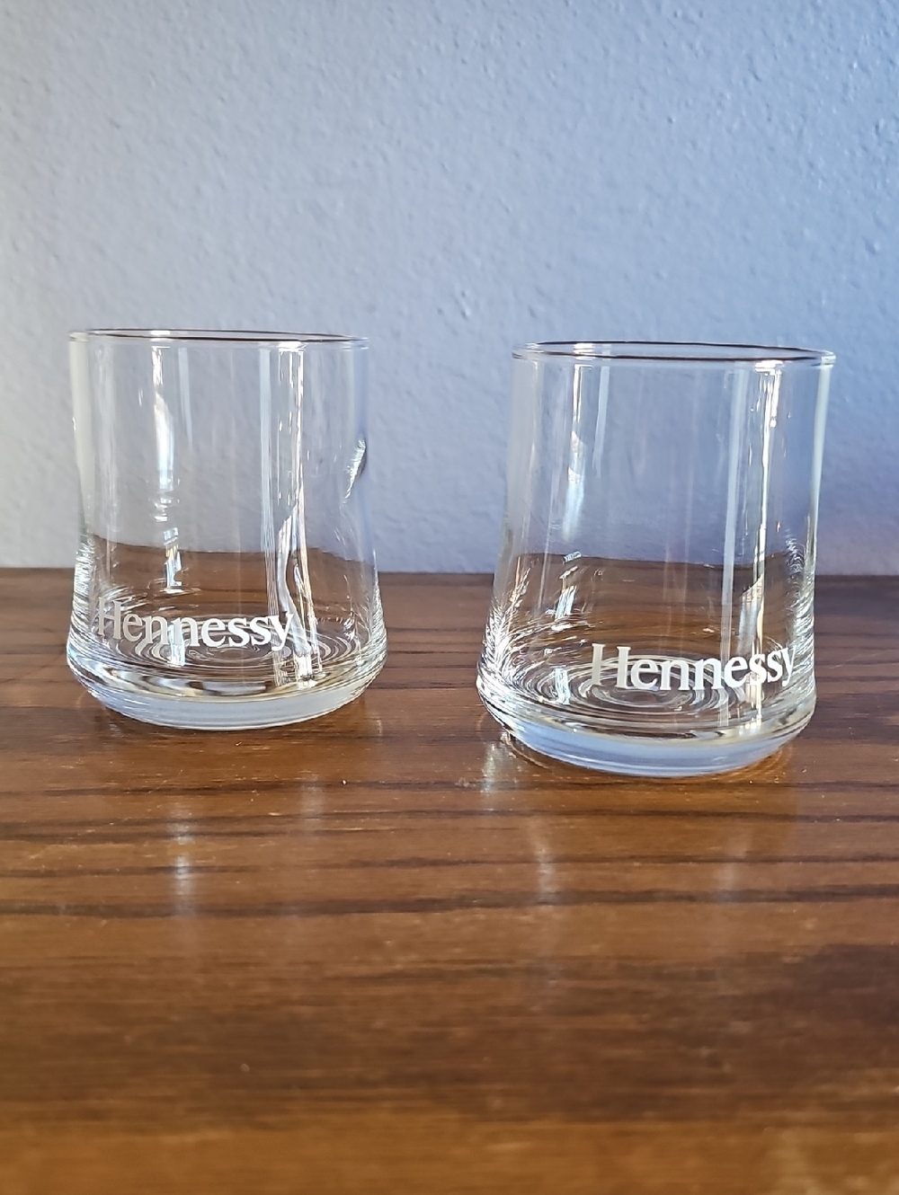Hennessy Clear Branded Rocks Glasses - Transparent Pair